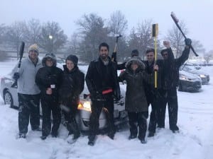 Brinton Vision Team Shoveling Snow