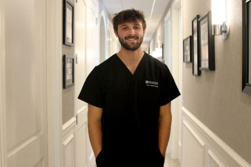 Men's Brinton Vision Scrubs with name embroidered